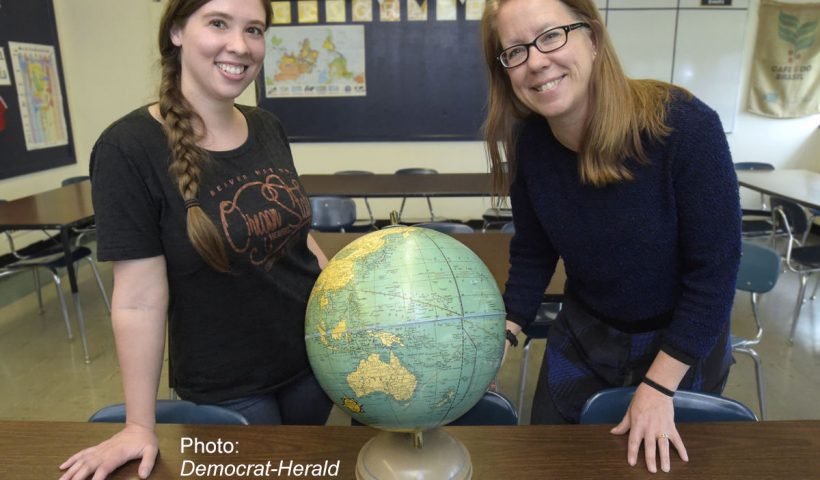 Two Women and One Globe