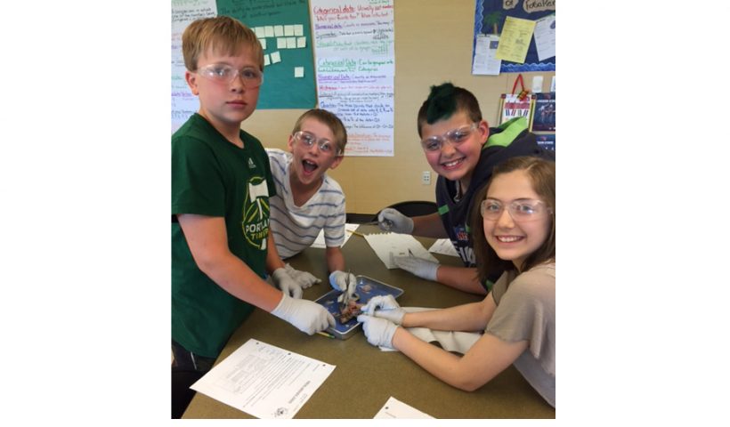 Timber Ridge Students Dissecting a Frog