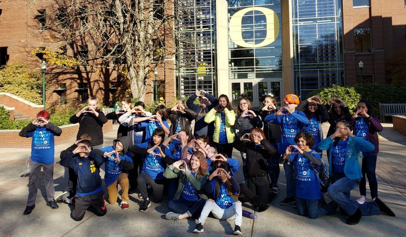 AVID students on U of Oregon campus